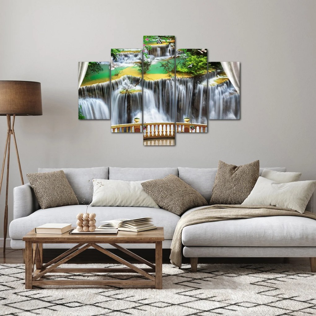 Kép - Varázslatos vízesések megtekintése (150x105 cm)