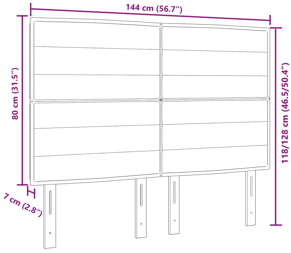 LED Fejvég Vonalkázott Dizájn Világosszürke 72 cm Szövet