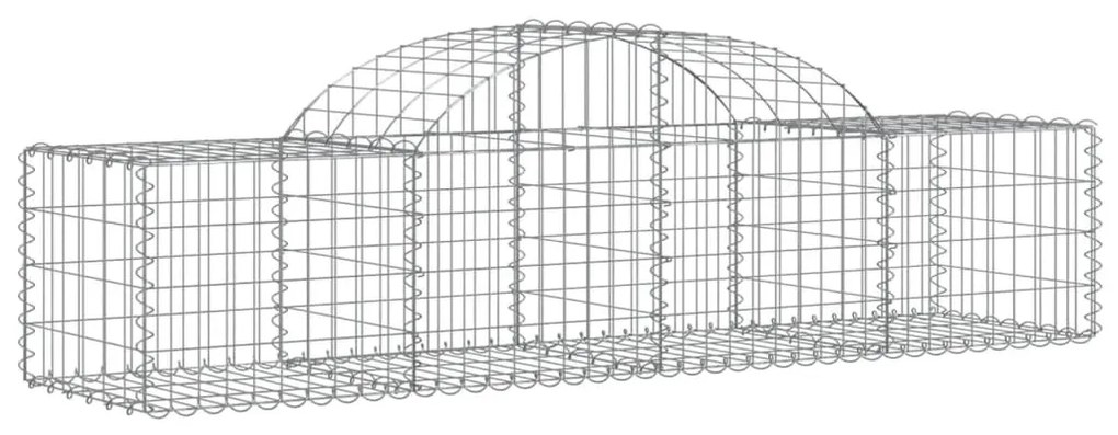 40 db íves horganyzott vas gabion kosár 200x50x40/60 cm