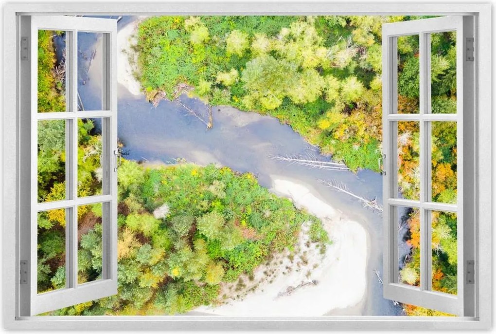 Poszterek 120x80 Forgó folyó Erdő Ősz