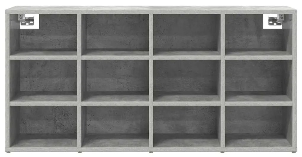 Cipősszekrény polcokkal Beton szürke 103 x 30 x 51 cm Faanyag
