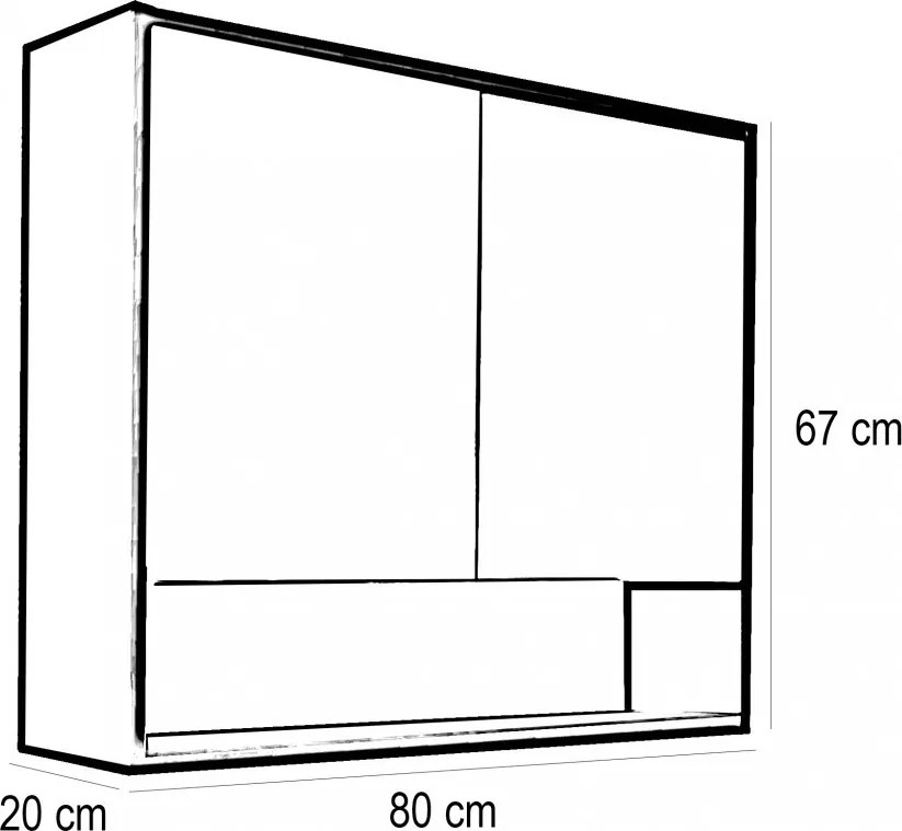 Porto 80 komplett fürdőszoba bútor antracit-country tölgy színben
