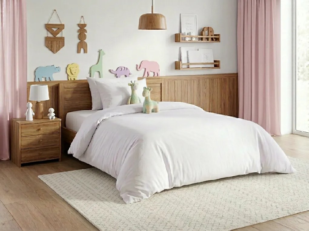 Pamut ágynemű CALMORA fehér Ágyneműhuzat mérete: 2 db 70 x 90 cm | 200 x 220 cm