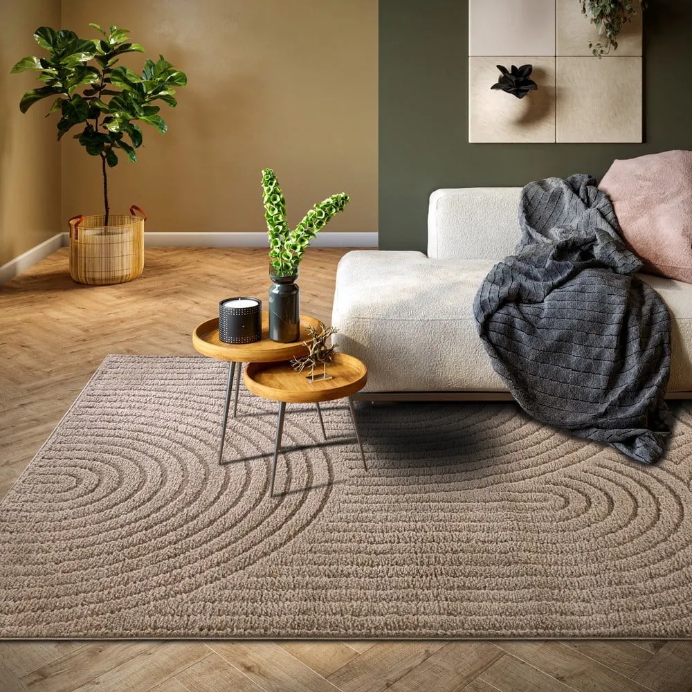 Világosbarna szőnyeg 160x235 cm Panglao New York Taupe – Elle Decoration