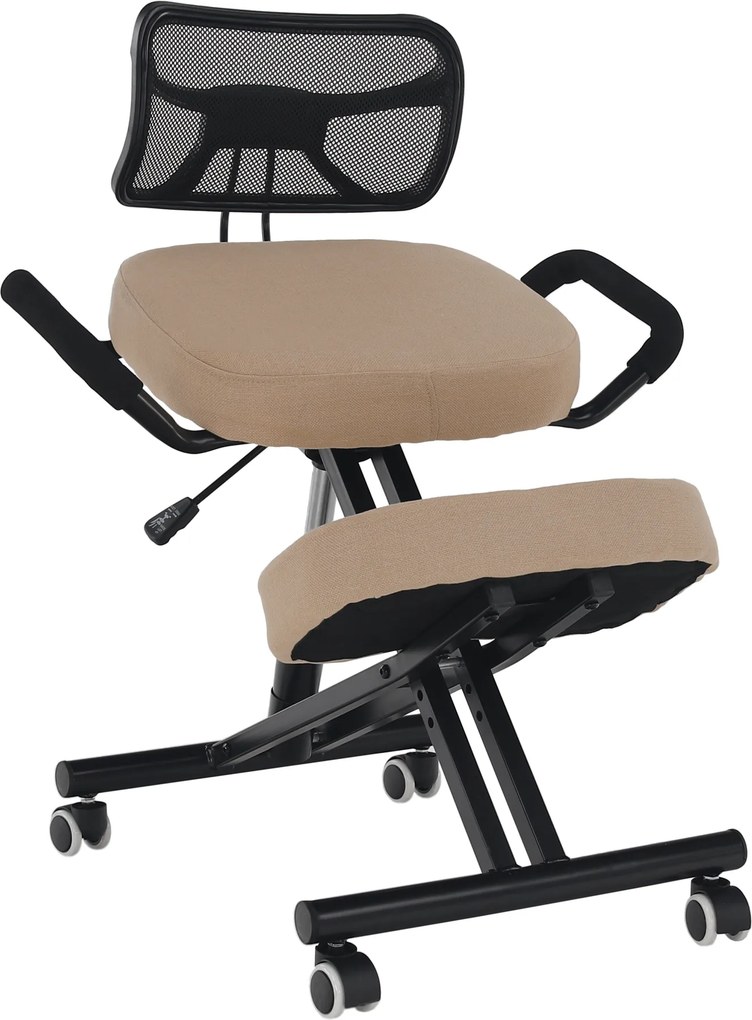 Ergonomikus zsámoly, bézs/fekete, RUFUS