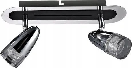 Albane 2-ES Fekete Króm Mennyezeti Lámpa/fali Kar Italux