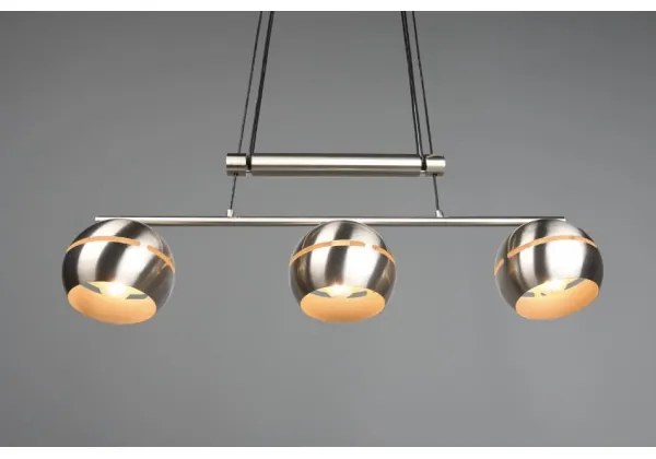 Trio - Csillár zsinóron FLETCHER 3xE14/40W/230V matt króm