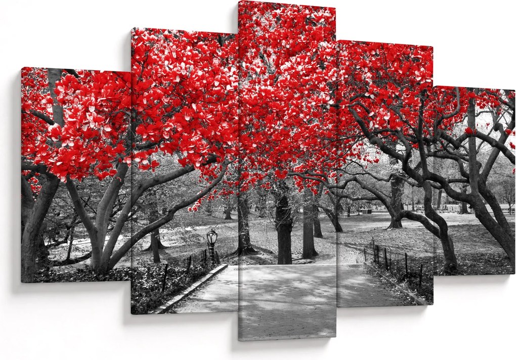Kép - vörös fák,Central Park, New York (150x105 cm)