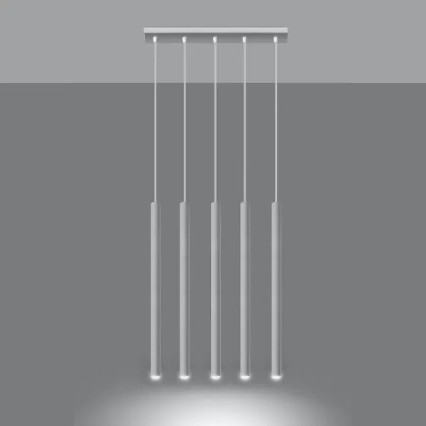 Sollux SL.0468 - Csillár zsinóron PASTELO 5xG9/8W/230V fehér