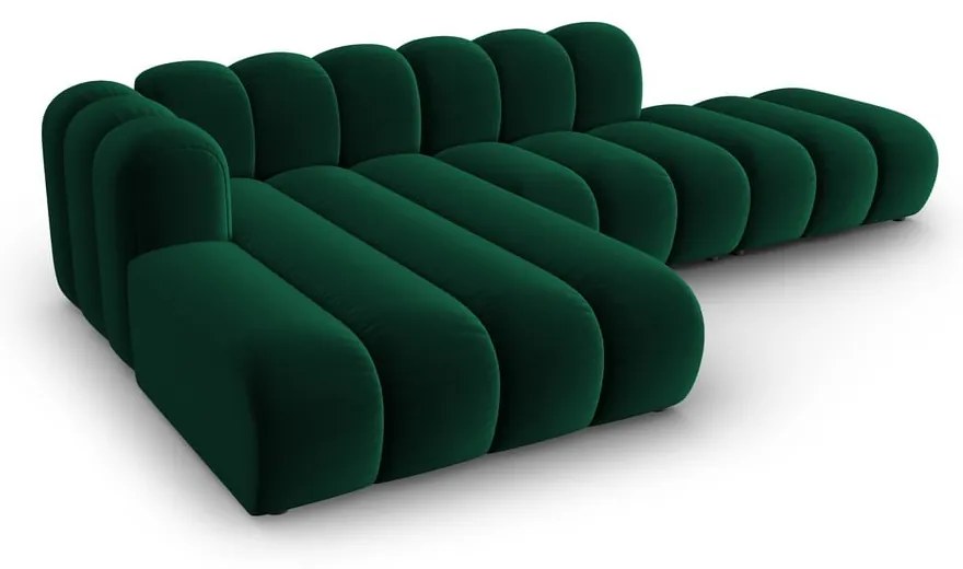 Sötétzöld sarokkanapé (bal oldali) Lupine – Micadoni Home