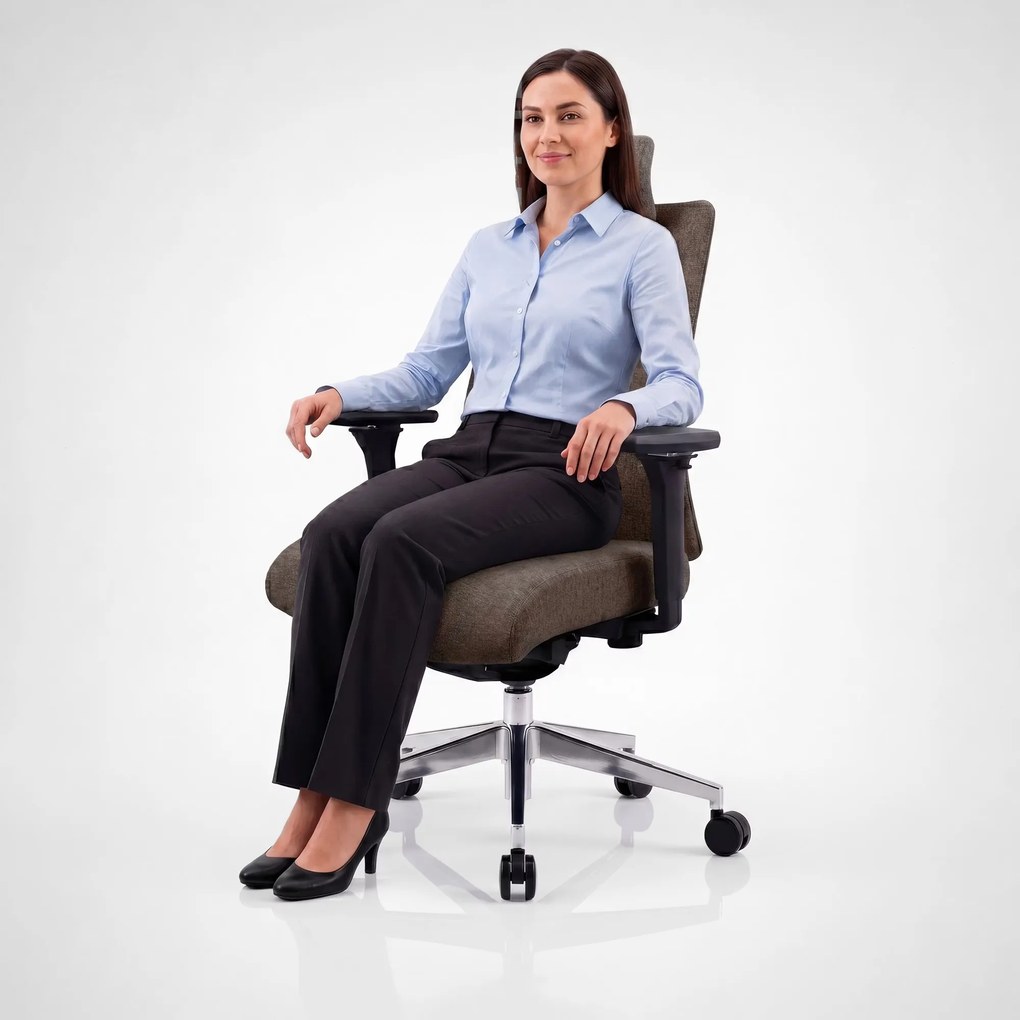 Ergonómikus, forgó irodai szék, barna: VECTOR