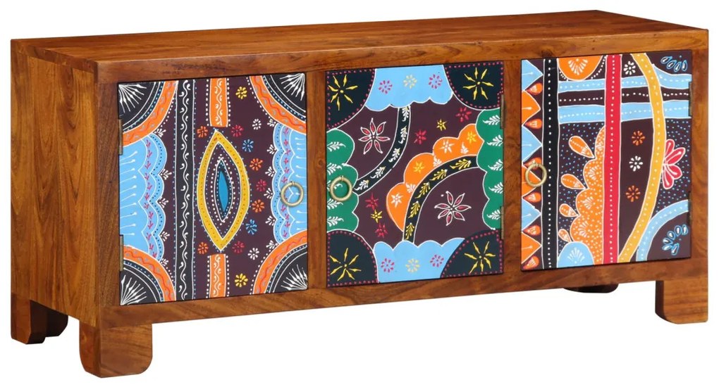 Cipőpad mézbarna 100 x 35 x 45 cm tömör akácfa