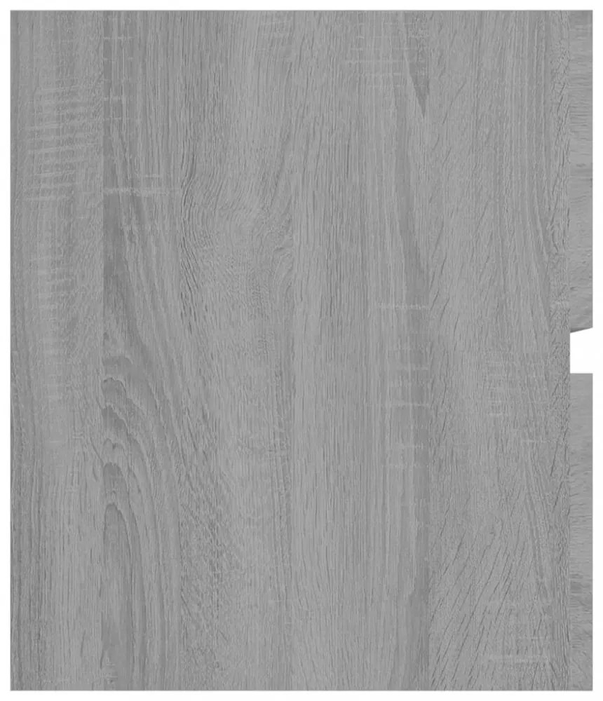szürke sonoma színű szerelt fa éjjeliszekrény 90x38,5x45 cm