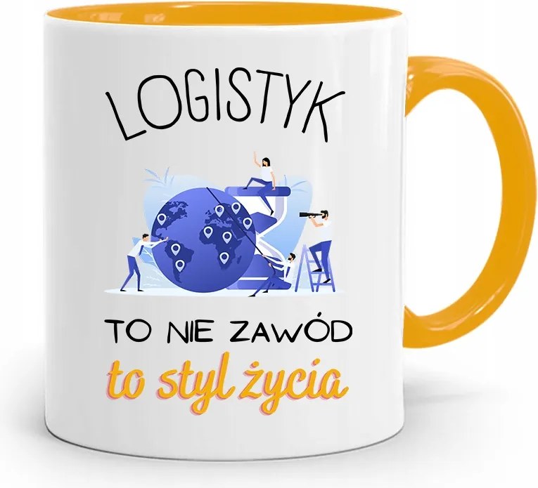 Logisztikai Bögre Sárga Születésnapi Ajándék fényképes nyomtatással