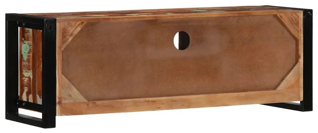 TV szekrény 100x30x35 cm tömörfa, újrahasznosított fa