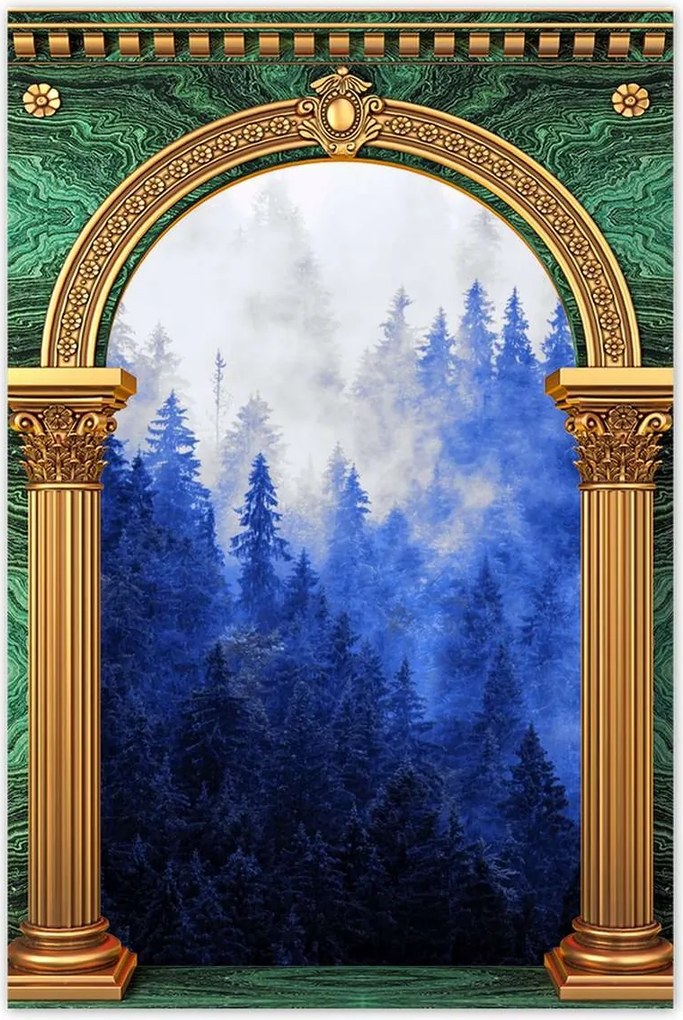 Poszterek 40x60 Kék táj Hegyek