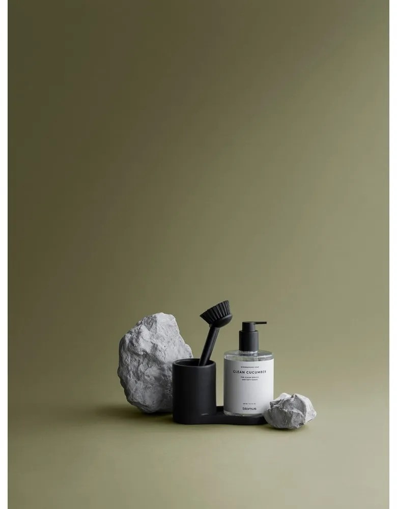 Fekete agyagkerámia mosogatóeszköz tartó Piro – Blomus