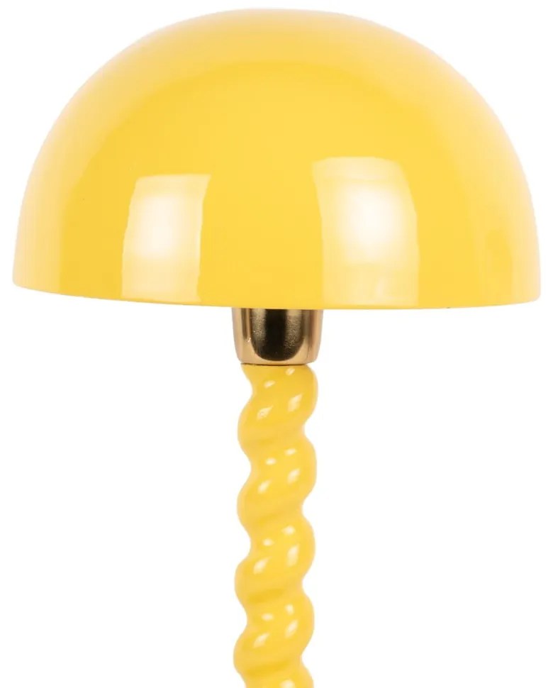 Sárga asztali lámpa fém búrával (magasság 39 cm) Prisa – Leitmotiv