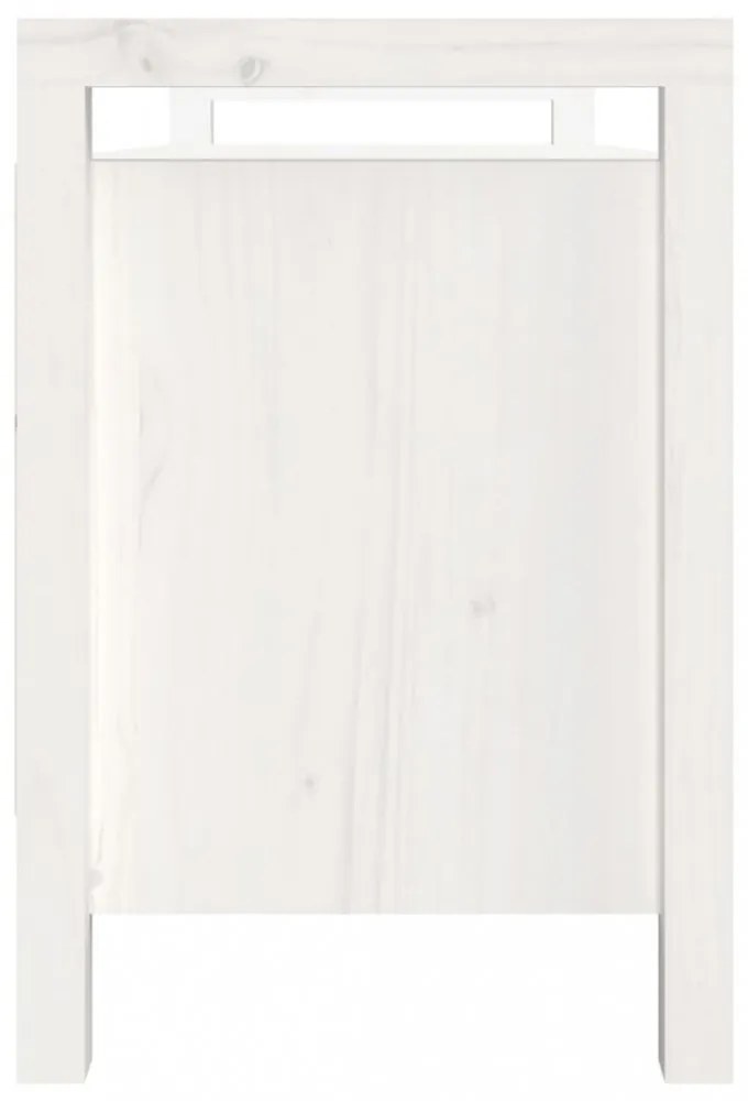 fehér tömör fenyőfa előszoba pad 110 x 40 x 60 cm