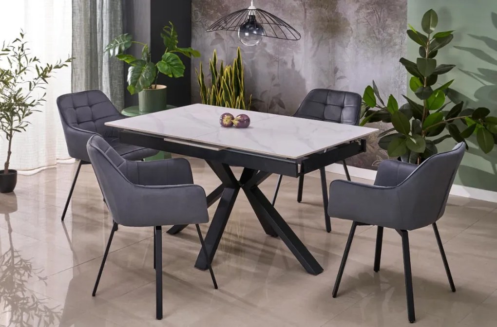Platan bővíthető étkezőasztal fehér 140-180cm