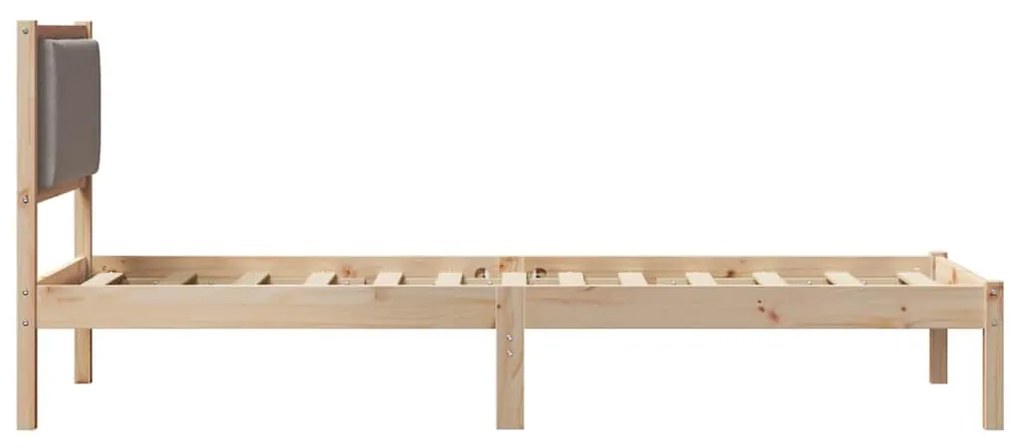 vidaXL Ágykeret fejtámlával Tópszínű 80 x 200 cm Tömör fenyőfa