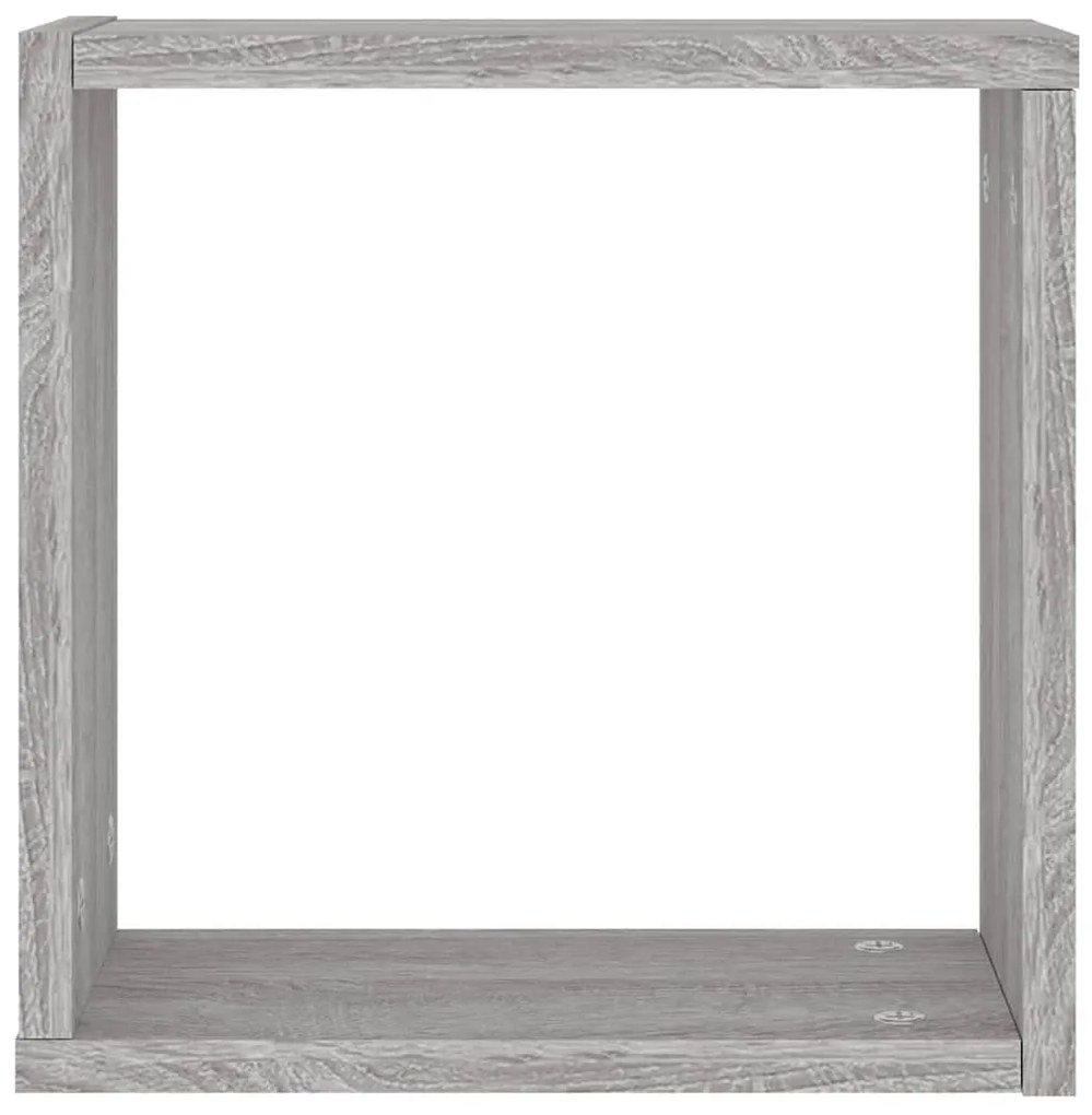6 db szürke sonoma fali kockapolc 30 x 15 x 30 cm