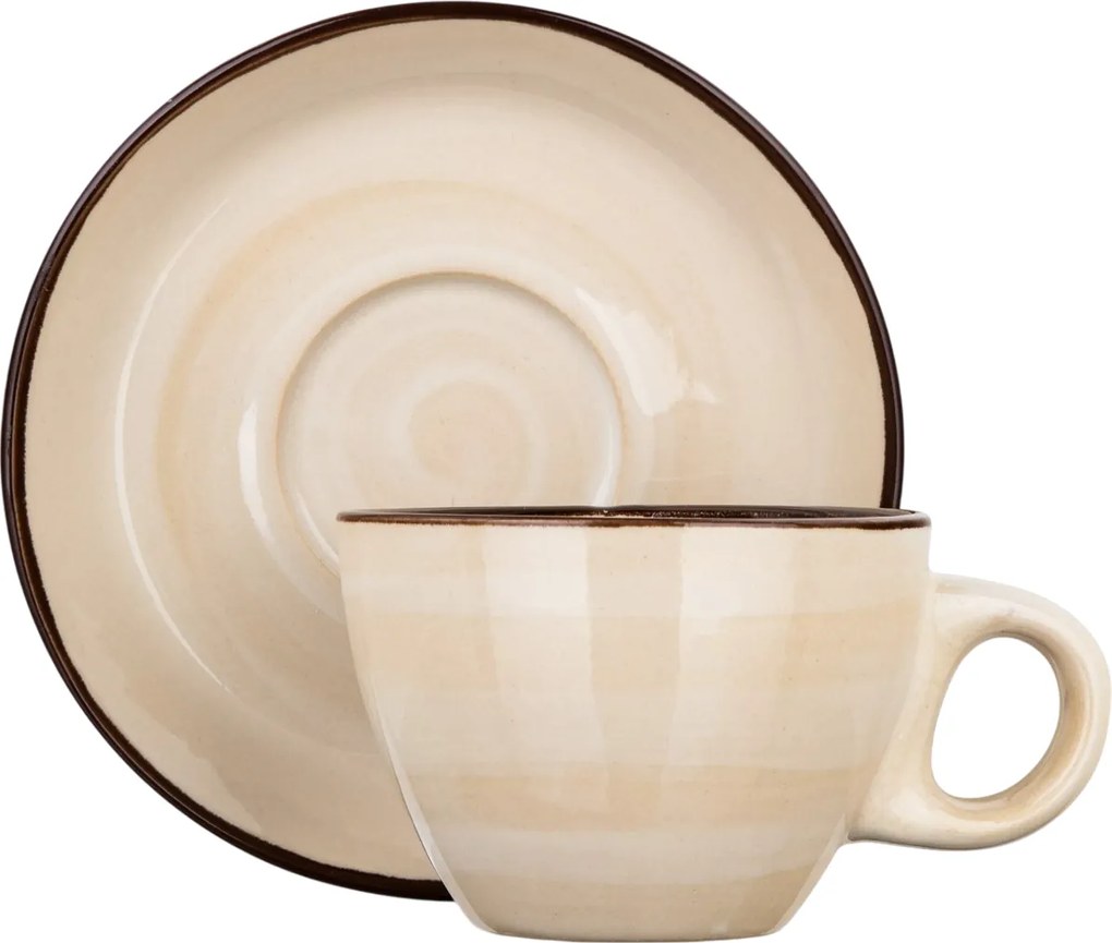 Banquet Palas 6 csésze és csészealj szett 90 ml, krémes