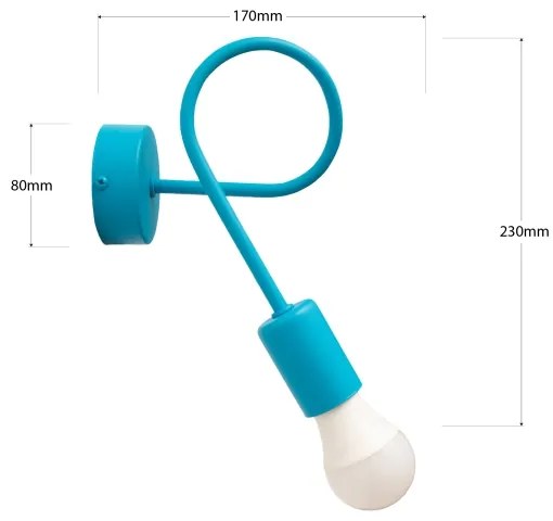 Fali lámpa OXFORD 1xE27/15W/230V kék