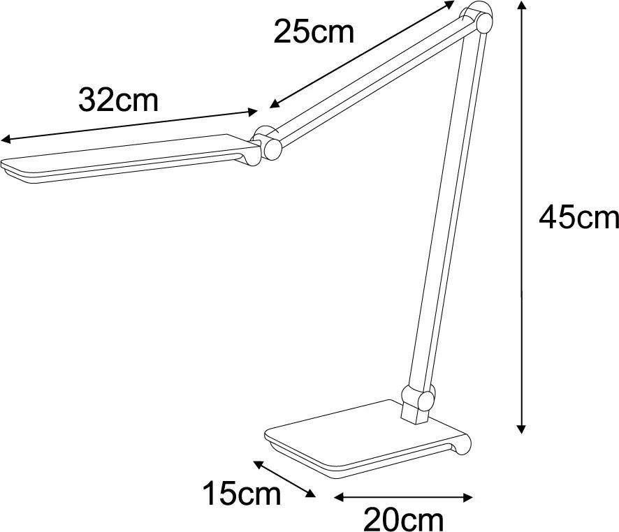 KAJA K-BL1121 SREBRNY RICO Ezüst Színű Asztali Lámpa 10W LED 650Lm 3000–6500K IP20