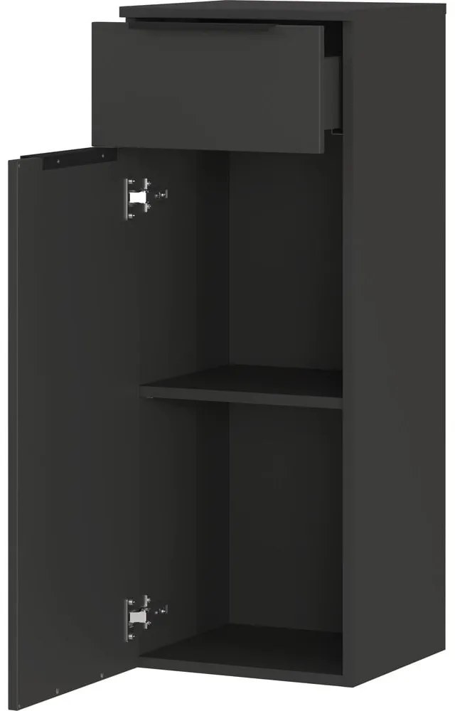 Antracitszürke magas-fali fürdőszoba szekrény 36x93 cm Crandon – Germania