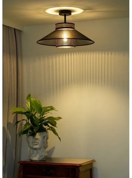 Duolla - Felületre szerelhető csillár RIO SHINY 1xE27/15W/230V átm. 45 cm fekete/réz