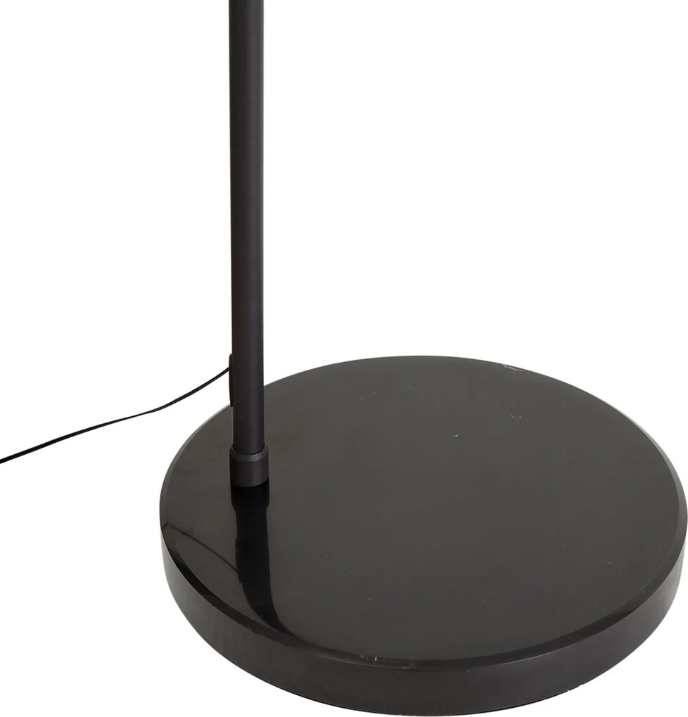 Design íves állólámpa fekete, LED-del, 3 lépésben dimmelhető - Anello