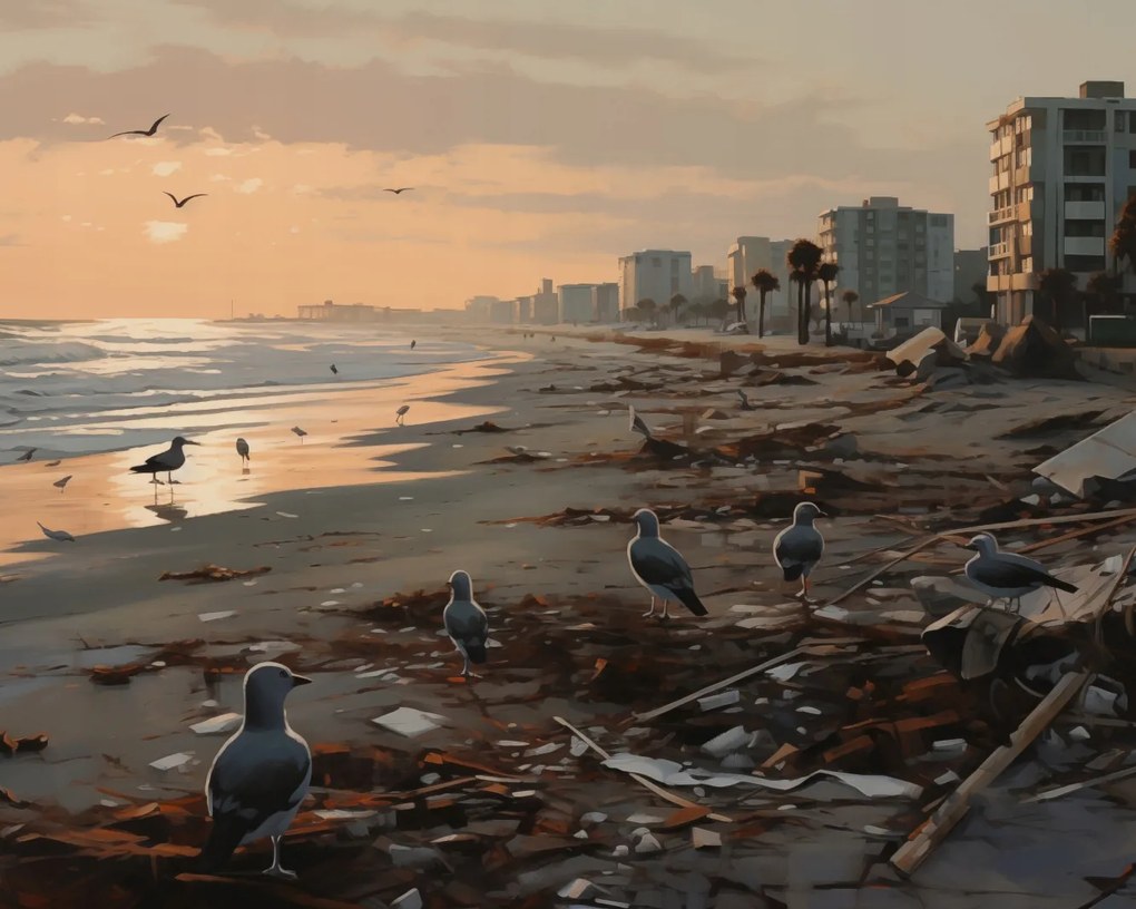 Poszter 50x40cm Sirályok a vihar után