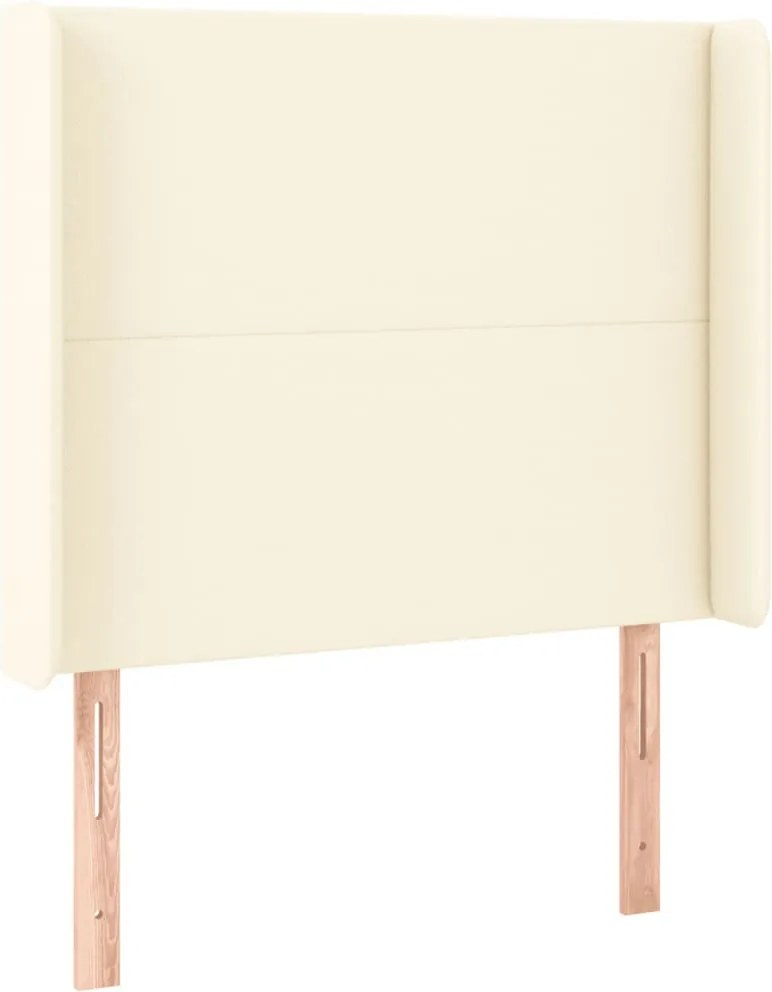 krémszínű műbőr LED-es fejtámla 83x16x118/128 cm