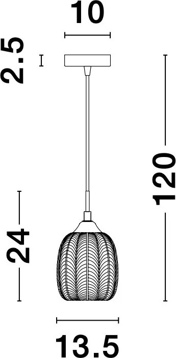 NOVALUCE 9191541 VARIO Modern Függesztett Lámpa E27 IP20