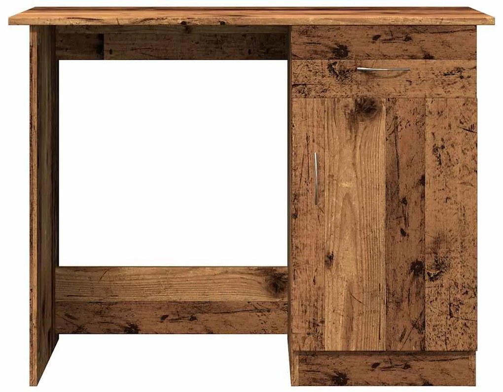 antik fa színű szerelt fa íróasztal 100 x 50 x 76 cm