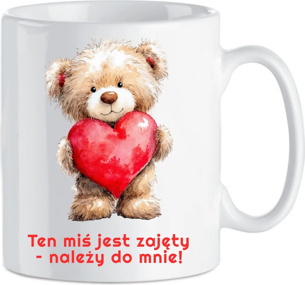 Kerámia bögre Valentin napi ajándék Ez a mackó elfoglalt az enyém