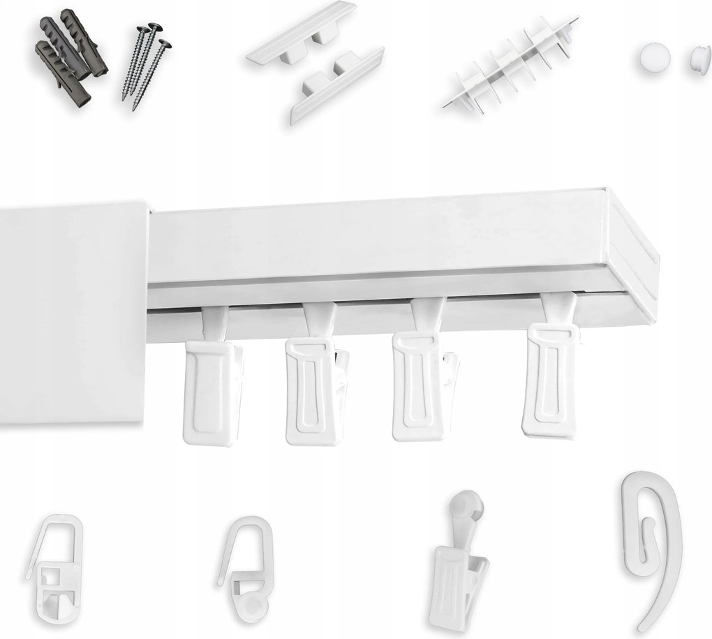 Egyrétegű Pvc mennyezeti sín álcázó mennyezeti függönykarnis 140