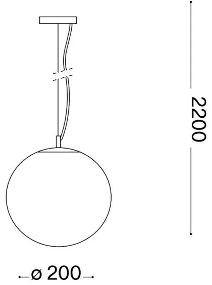 Ideal Lux - Csillár zsinóron MAPA 1xE27/42W/230V átm. 20 cm szürke/füstös