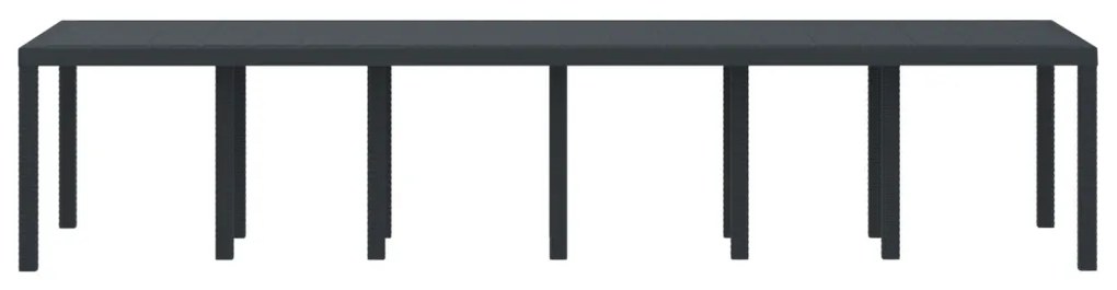 Kertasztal Antracit 350x100x73 cm Poli Rattan
