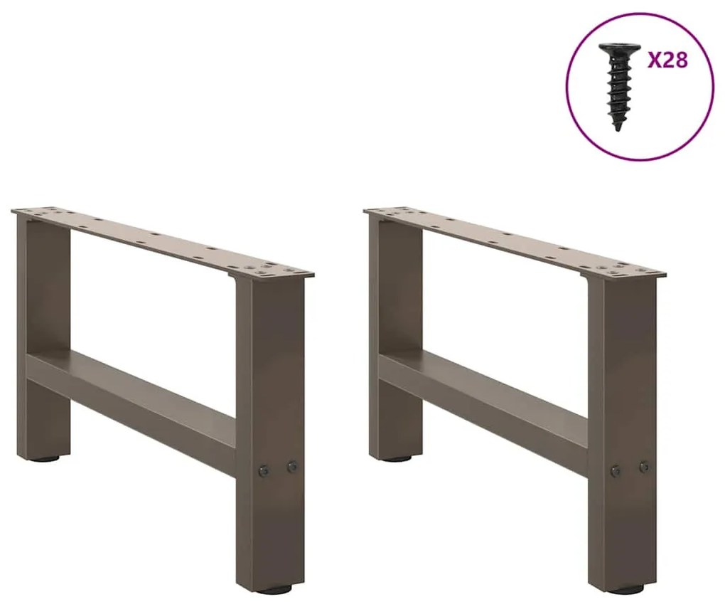 2 db natúr acél dohányzóasztal láb 70 x (30-31) cm acél