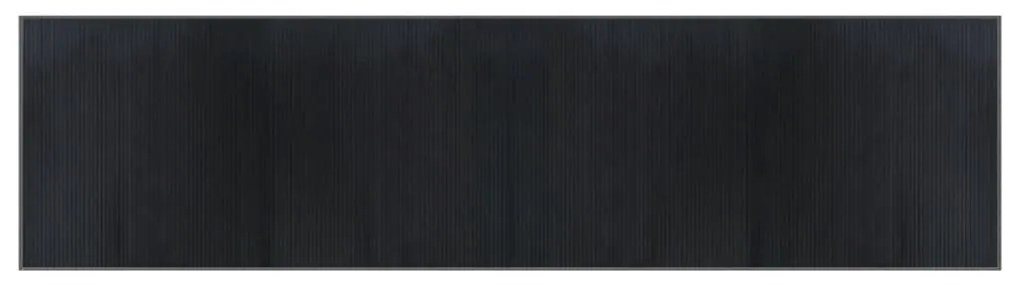 négyszögletű szürke bambusz szőnyeg 100 x 400 cm
