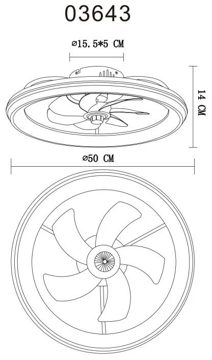 Globo Celeste 03643 távirányítós mennyezeti ventilátoros lámpa, 40W LED, 3000K-6500K, 188-2080 lm