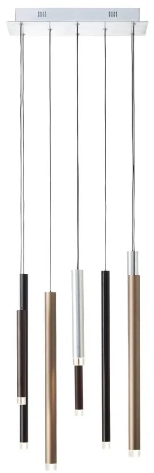 Brilliant - LED kábeles dimmelhető függeszték CEMBALO LED/32W/230V króm/fekete/barna