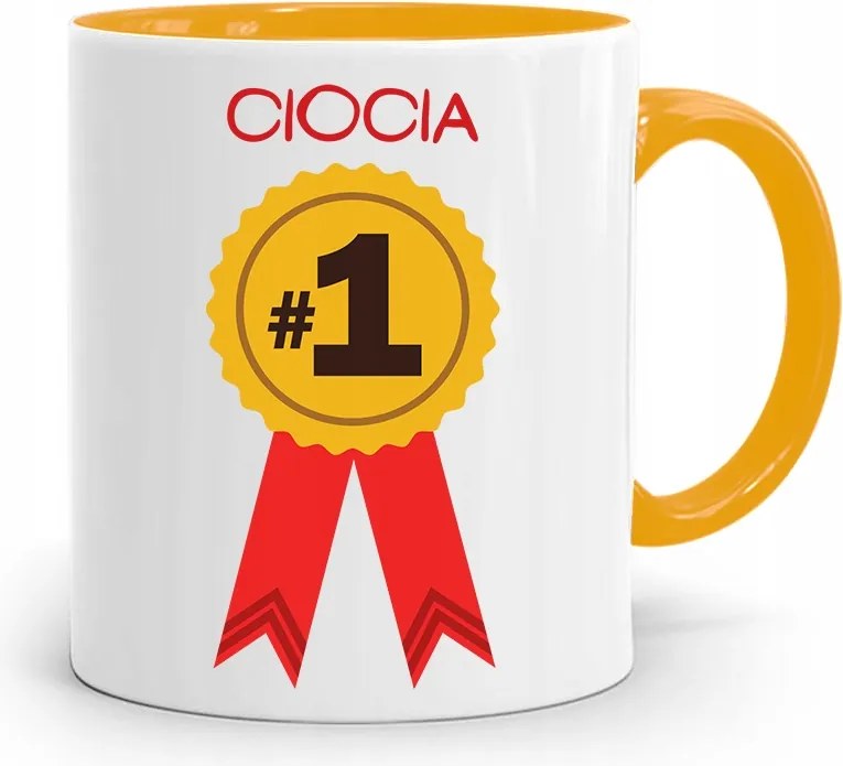 Sárga Bögre Ajándék Nagynéninek #1 fényképes nyomattal