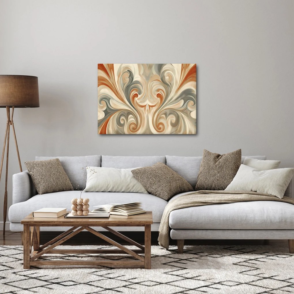 Kép - Örvények földszínekkel (70x50 cm)