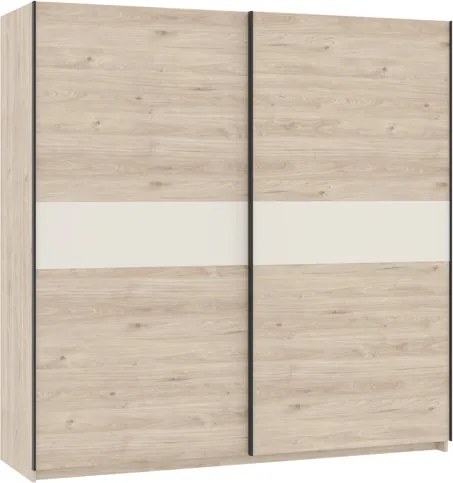 BERNO ruhásszekrény, 200 cm | Jackson hickory tölgy + Kasmír