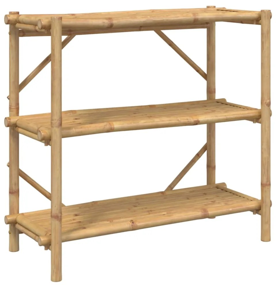 vidaXL 3 szintes bambusz polc 100 x 40 x 90 cm