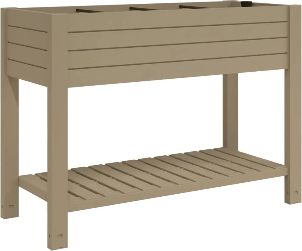 vidaXL világosbarna polipropilén magaságyás 110x45x79 cm