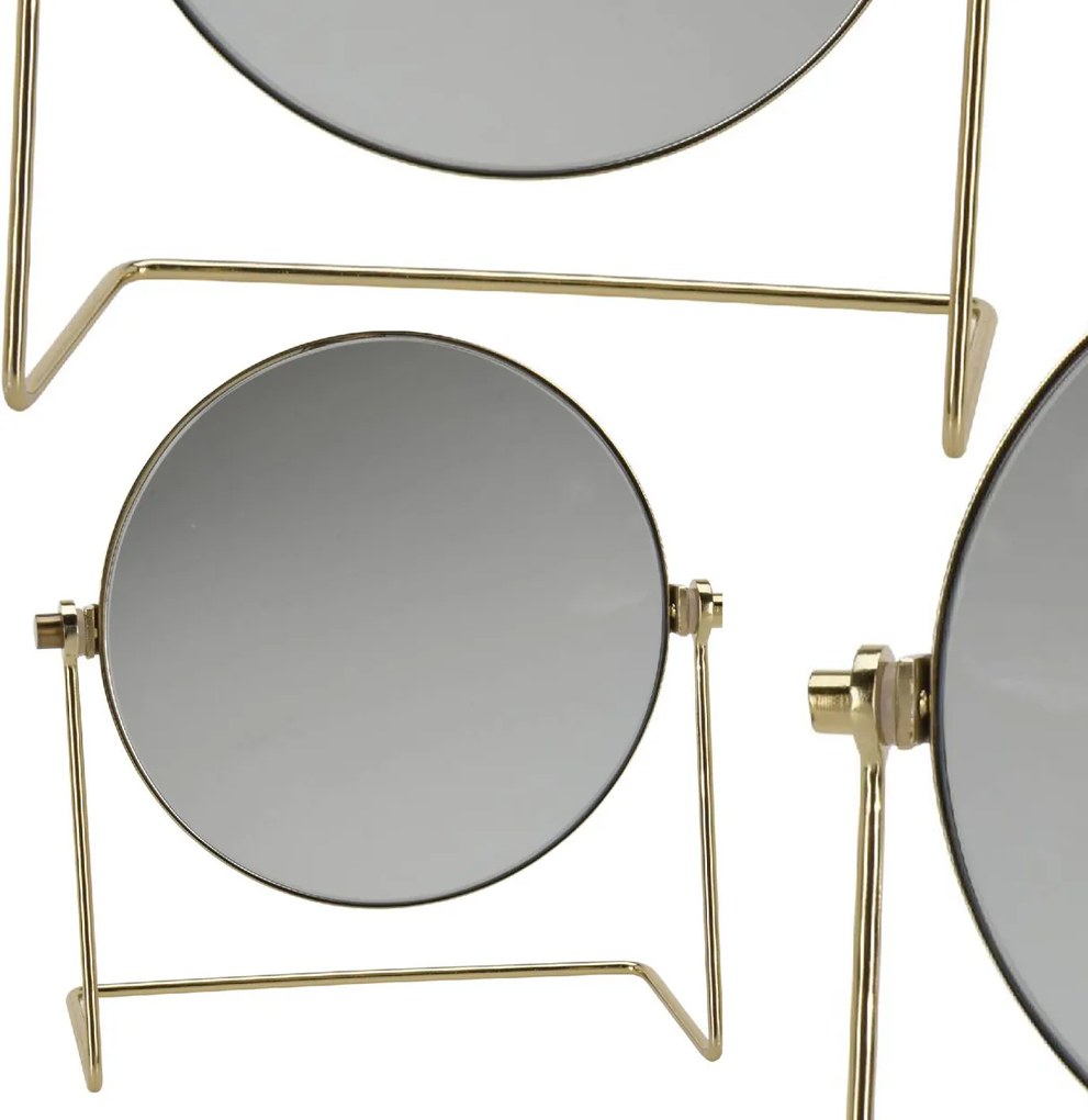 Tükör 20x18 CM Fürdőszobái Kerek Kozmetikai Tükör Sminkeléshez Keretben